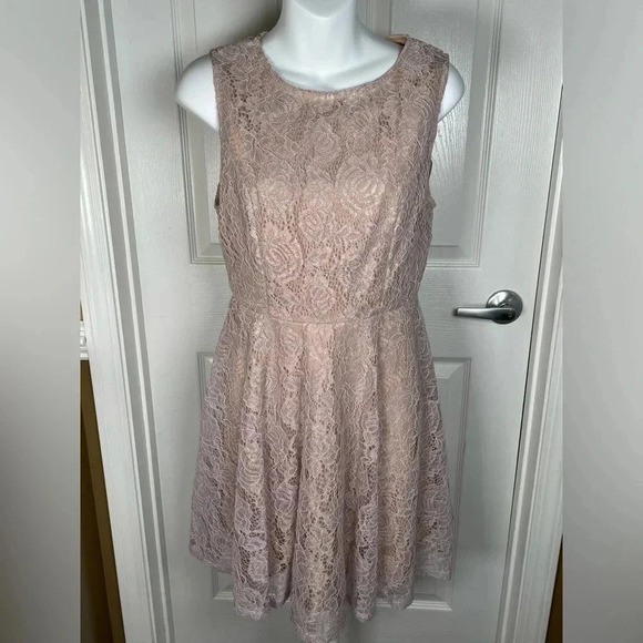 NWT Altar’d State Lavender Sparkle Lace‎ Fit and Flare Mini Dress - Picture 3 of 7